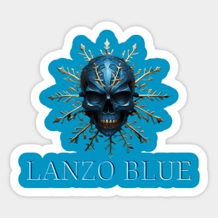 Lanzo blue skull Sticker